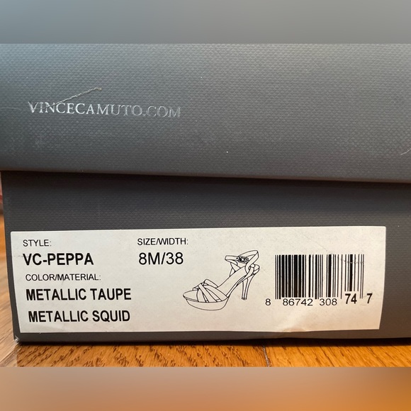Vince Camuto Metallic Taupe High Heels - Picture 9 of 10
